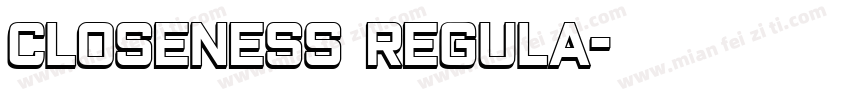 Closeness Regula字体转换